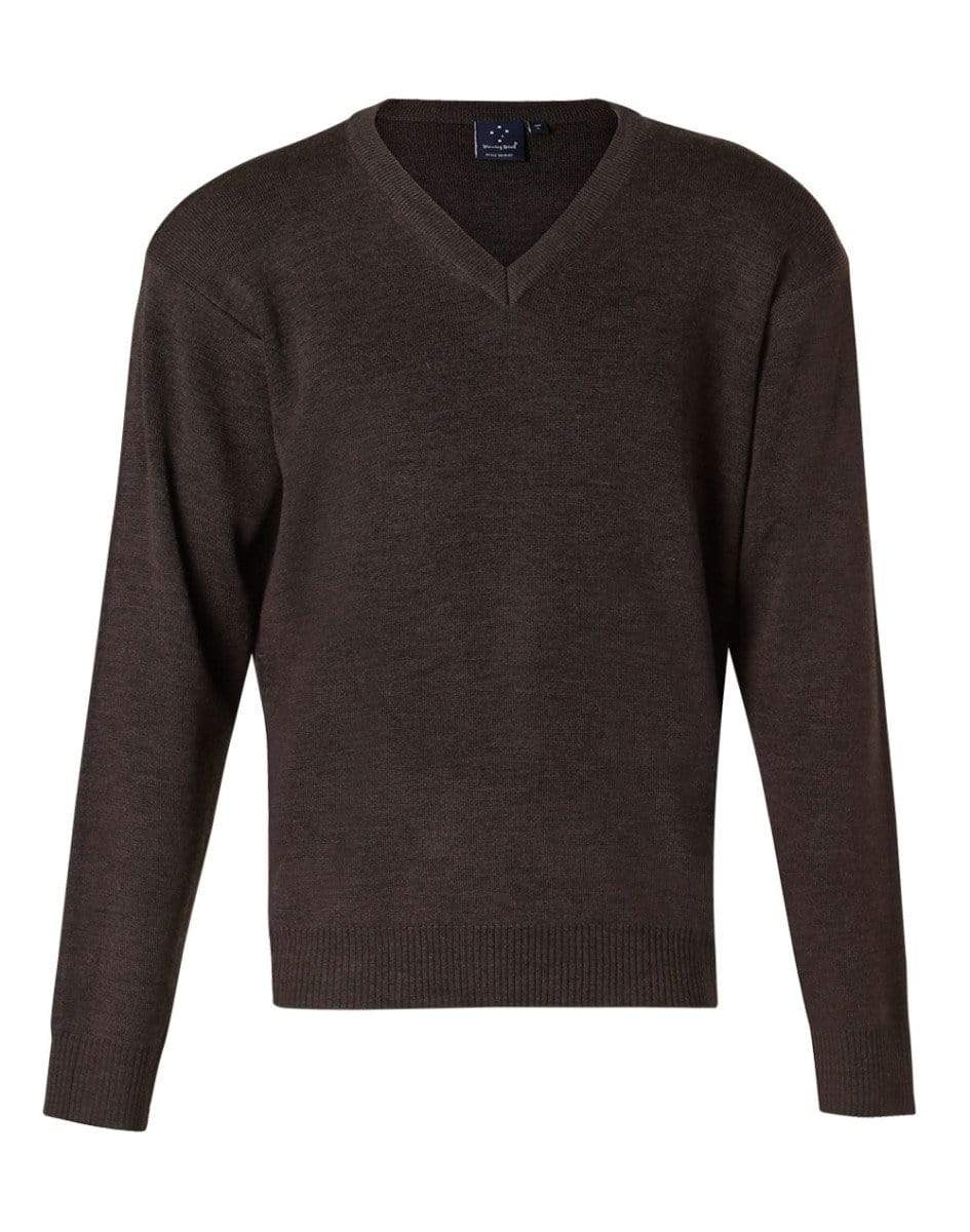 BENCHMARK V Neck Wool/Acrylic Knit Jumper WJ01 Corporate Wear Benchmark Charcoal S